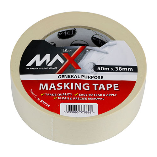 50m x 38mm Masking Tape - Cream