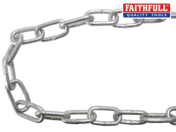 Faithfull Galvanised Chain Link 3mm x 30m Reel - Max. Load 80kg - FAICHGL330