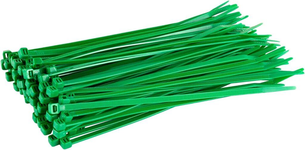 Ajile LIS020-M Fascette Serracavi In Nylon Bianco - 20 Pezzi Da 4,8 X 200 Mm - Per Elettricità, Giardinaggio, Ufficio, Casa
