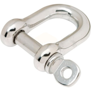 Straight "D" Shackle - Short - A4 Stainless Steel