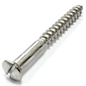 Slotted Countersunk Wood Screws -A2 BLACK Stainless Steel