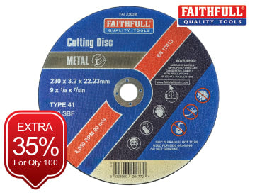 Faithfull Metal Cut Off Disc 230 x 3.2 x 22.23mm FAI2303M