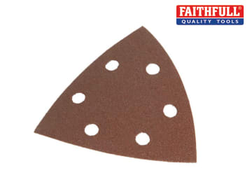 Faithfull Delta Hook & Loop Sanding Sheets TR2 93mm Medium Fine (Pack of 5) FAIADSSMF