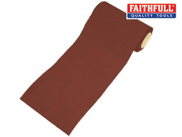 Faithfull Faithfull Aluminium Oxide Sanding Paper Roll Red Heavy-Duty 115mm x 5m 80G - FAIAR580R