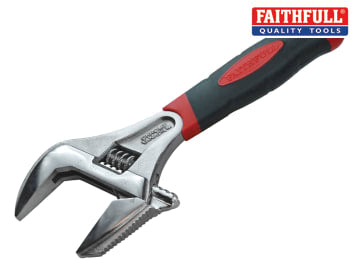 Faithfull Adjustable Spanner Wide Mouth 46mm Capacity 200mm FAIAS200W46