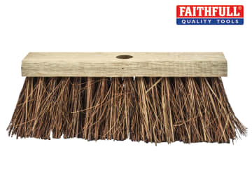 Faithfull Faithfull Stiff Bassine / Cane Flat Broom Head 325mm (13in) - FAIBRBC13FL