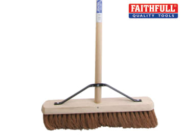 Faithfull Faithfull Broom Soft Coco 450mm (18in) + Handle & Stay - FAIBRCOCO18H