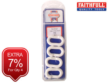 Faithfull Faithfull Plastic Joining Links 8mm White (Pack of 4) - FAICHPJLW