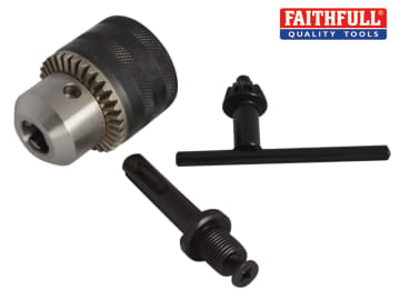 Faithfull Faithfull Chuck & Key 13mm Capacity 1/2 x 20 UNF Thread - FAICHUCK12