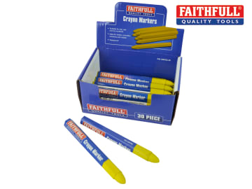 Faithfull Faithfull Crayon Marker Yellow (CDU 30) - FAICMYEL30