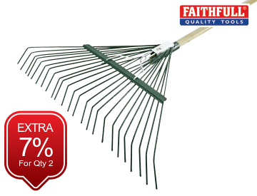 Faithfull Faithfull Countryman Lawn Rake 24 Round Tines - FAICOULRR
