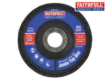 Faithfull Abrasive Jumbo Flap Disc 115mm Fine FAIFD115F