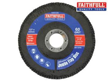 Faithfull Abrasive Jumbo Flap Disc 127mm Medium FAIFD127M