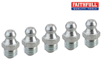 Faithfull Grease Nipple Straight 5/16in BSF (Pack 5) FAIGGN516BSF
