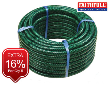 Faithfull Faithfull PVC Reinforced Hose 15m 12.5mm (1/2in) Diameter - FAIHOSE15