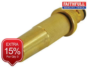 Faithfull Faithfull Brass Adjustable Spray Nozzle 12.5mm (1/2in) - FAIHOSENOZZ