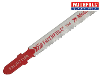 Faithfull 8009-HSS Metal Cutting Jigsaw Blades Pack of 5 T118A FAIJBT118A