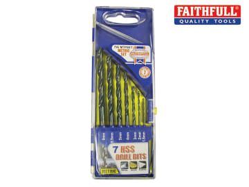 Faithfull Faithfull HSS Drill Bit Set of 7 1.5 - 6.0mm - FAIM7PSET