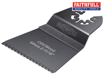 Faithfull Faithfull Multi-Function Tool CrV Flush Fast Cut Wood Ground Side Set 68mm (Pack 5) - FAIMFW68GB