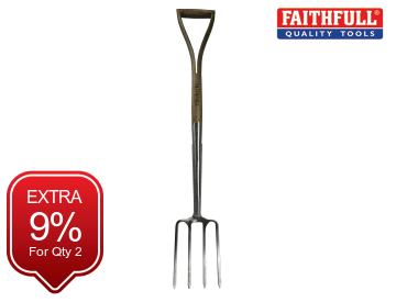 Faithfull Faithfull Prestige Stainless Steel Digging Fork Ash Handle - FAIPRESDFSS