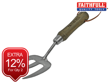 Faithfull Faithfull Prestige Stainless Steel Hand Fork Ash Handle - FAIPRESHFSS