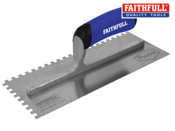 Faithfull Faithfull Prestige Notched Trowel 275 x 115mm (11 x 4.1/2in) -FAIPTNT11SS