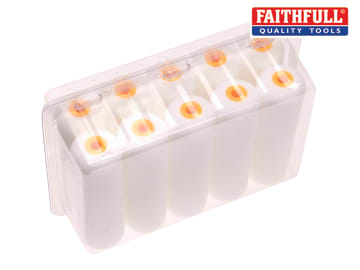 Faithfull Faithfull Foam Mini Roller Refills 100mm (4in) Pack of 10 - FAIRMINI10F