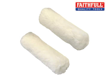 Faithfull Faithfull Medium Pile Mini Roller Refills 100mm (4in) Pack of 2 - FAIRMINI2M