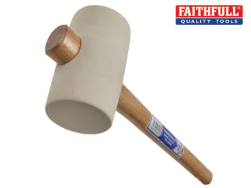 Faithfull Faithfull Rubber Mallet - White 794g (28oz) - FAIRMW3