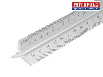 Faithfull Aluminium Rule 300mm Triangle FAIRULETRI