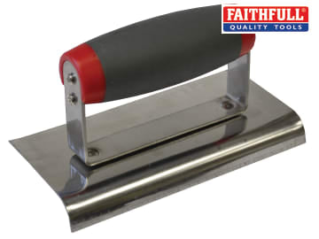 Faithfull Faithfull Edging Trowel Soft Grip Handle 6 x 3in - FAISGTEDGESS
