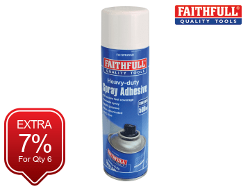 Faithfull Spray Adhesive Non-Chlorinated 500ml FAISPRAYAD