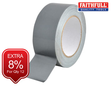 Faithfull Heavy-Duty Gaffa Tape 50mm x 25m Silver FAITAPEGAFHD