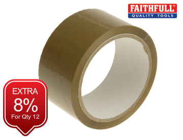 Faithfull Parcel Tape 48mm x 50m Brown FAITAPEPAR