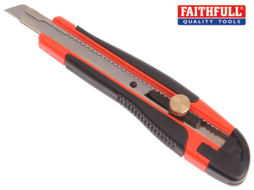 Faithfull Retractable Snap-Off Trimming Knife 9mm FAITKRS9