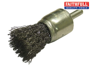 Faithfull Faithfull Wire End Brush 25mm Flat End - FAIWBS25E