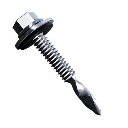 Evolution 5.5 x 50mm Hex Head Super Tek Screws TSBW5.5-50-7 - TEK7 Screw for Very Heavy Steel Section With 16mm Washer in Evoshield®