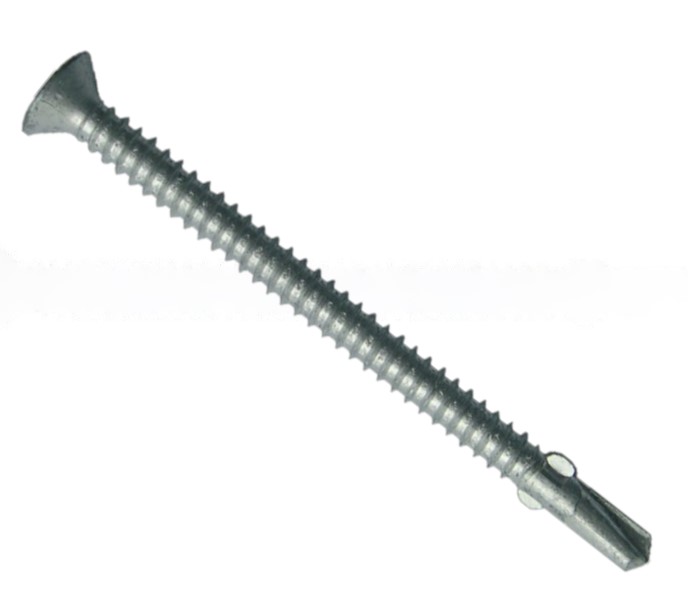 Evolution 4.2 x 38mm Phillips Countersunk Timber Tek Screws ZWDP4.2-38-3 - Timber TEK3 Wing Drill Screw Phil Csk 1.2mm to 3.5mm in Bright Zinc Plated (BZP) Steel