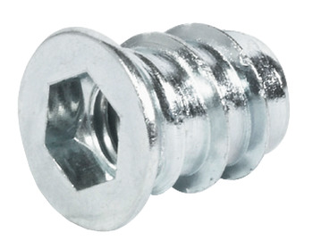 M8 x 17mm Screw-In Sleeve, with Rim, Steel - Galvanized