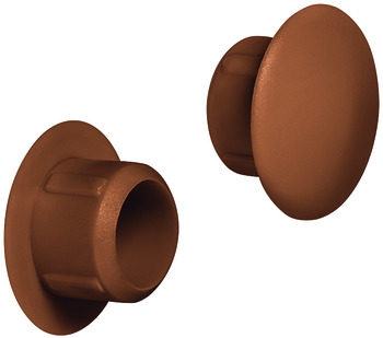 Cover Cap, Plastic, for Blind Holes ? 10 mm - Fawn Brown