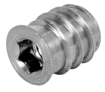 M4 x 10mm Screw-In Sleeve, Internal Thread, with SW4 Hexagon Socket Head