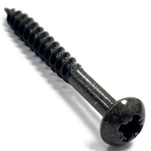 Pozi Round Wood Screws - A2 BLACK Stainless Steel