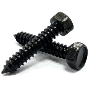 No.4 Hexagon Head Self Tapping Screws BLACK Stainless Steel A2 (304))