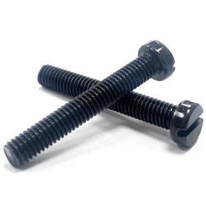 Slotted Cheese Head Machine Screws - BLACK Stainless A2