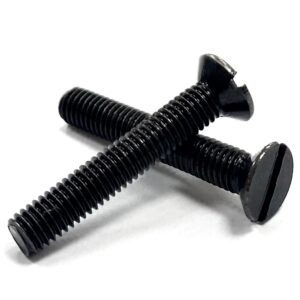 M8 Slotted Countersunk Machine Screws - BLACK Stainless Steel A4