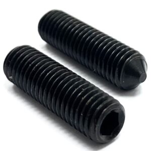 Socket Set Screw Cone Point Grub BLACK A2 Stainless Steel