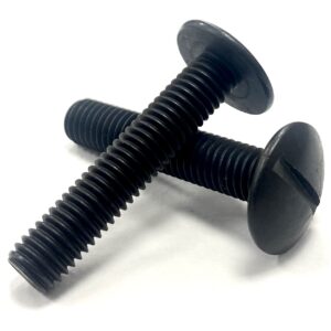 M6 Slotted Mushroom Head Roofing Bolts Only - BLACK Stainless Steel