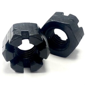Hexagon Castle Nut BLACK A2 Stainless Steel DIN 935