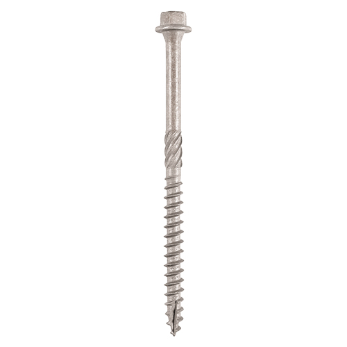 6.7 x 75mm Timber Frame Construction & Landscaping Screws -Hex A4 BLACK Stainless Steel