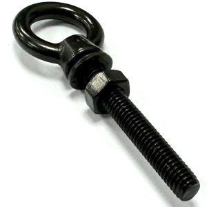 M6 Folded Eye Bolts with Nut and Washer - A4 BLACK Stainless Steel